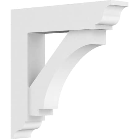 Ekena Millwork Standard Imperial Architectural Grade PVC Bracket With Traditional Ends, 3"W x 16"D x 16"H BKTP03X16X16IMP01